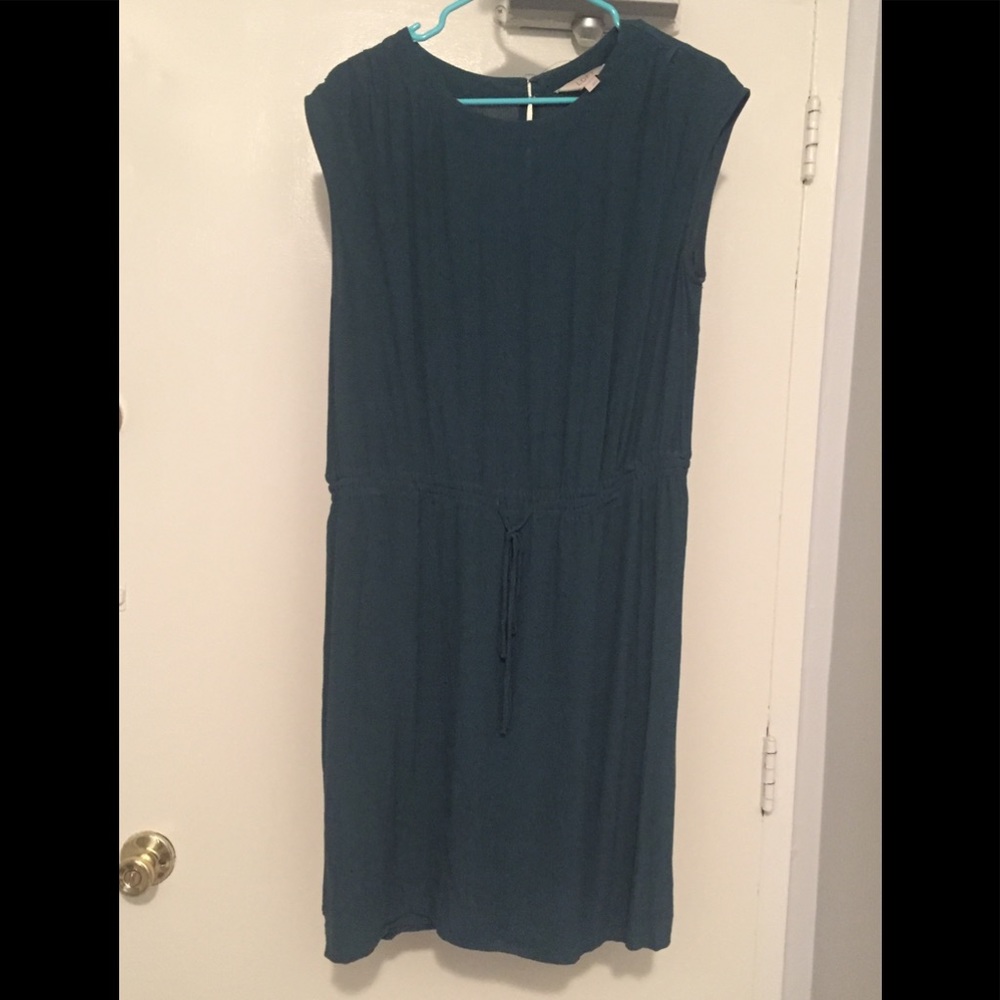 Women’s dark teal sleeveless dress